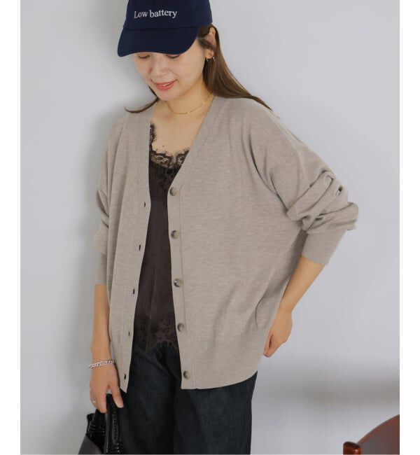 JOURNAL STANDARD「《予約》WASHABLE COMF Vネックカーディガン」|カーディガン|ベージュ