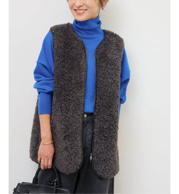 JOURNAL STANDARD relume「《追加予約》シープフェイクファージップベスト」|ダウンベスト・ベスト|