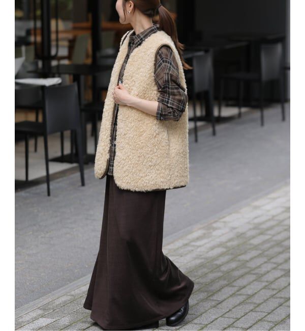 JOURNAL STANDARD relume「《追加予約》シープフェイクファージップベスト」|ダウンベスト・ベスト|