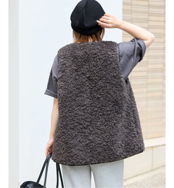 JOURNAL STANDARD relume「《追加予約》シープフェイクファージップベスト」|ダウンベスト・ベスト|