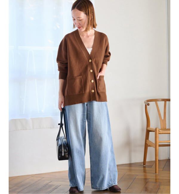 JOURNAL STANDARD relume「《追加予約》コットンカシミヤミックスダブルニットVネックカーディガン」|カーディガン|