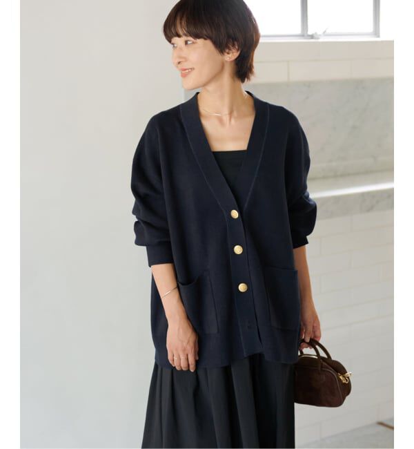 JOURNAL STANDARD relume「《追加予約》コットンカシミヤミックスダブルニットVネックカーディガン」|カーディガン|