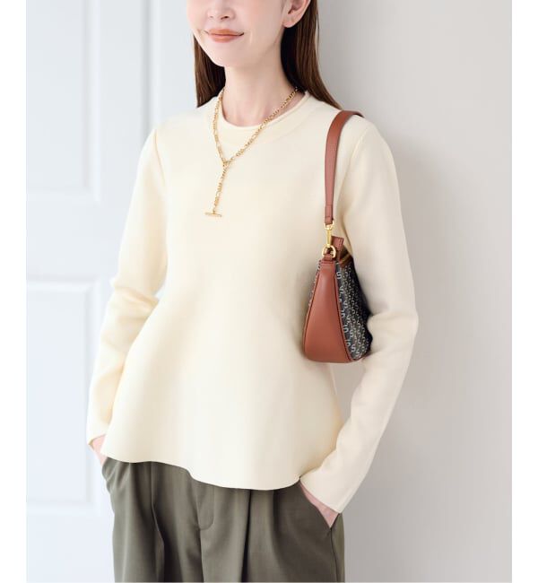 U by SPICK&SPAN「《予約》ペプラムニット」|ニット・セーター|