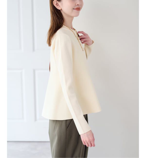 U by SPICK&SPAN「《予約》ペプラムニット」|ニット・セーター|