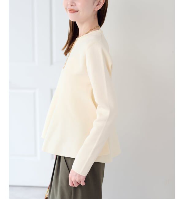 U by SPICK&SPAN「《予約》ペプラムニット」|ニット・セーター|