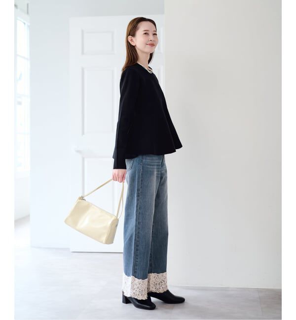 U by SPICK&SPAN「《予約》ペプラムニット」|ニット・セーター|