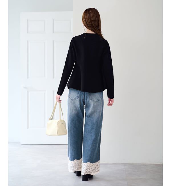 U by SPICK&SPAN「《予約》ペプラムニット」|ニット・セーター|