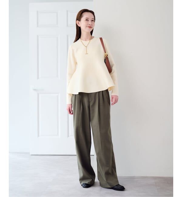 U by SPICK&SPAN「《予約》ペプラムニット」|ニット・セーター|