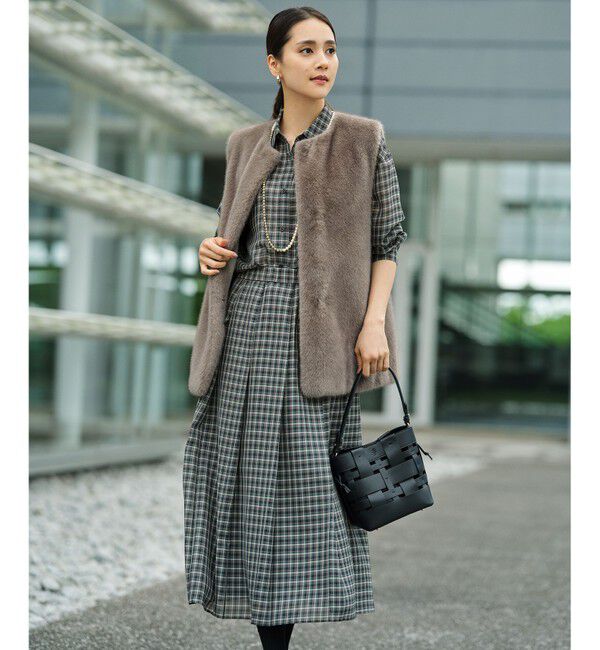 自由区「【SHIHOさん着用】シャギーファー ジレ」|ベスト・ジレ|