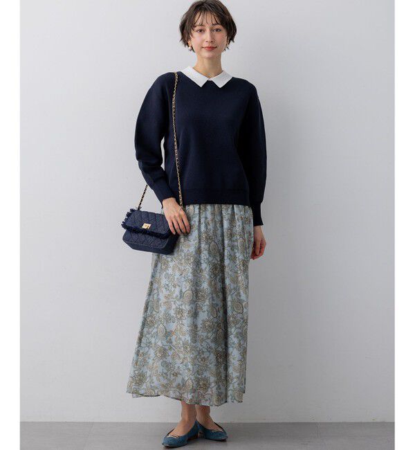 23区「【WEB&一部店舗限定】バイカラーデザイン 2WAY ニット」|ニット・セーター|