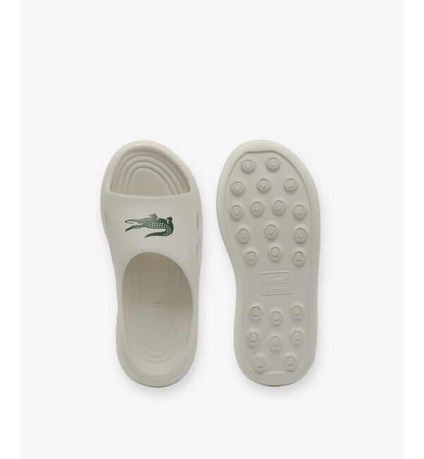 LACOSTE「レディース MEDUZ SLIDE 126 1 CFA 軽量 ワイドストラップ厚底スライドサンダル」|サンダル|