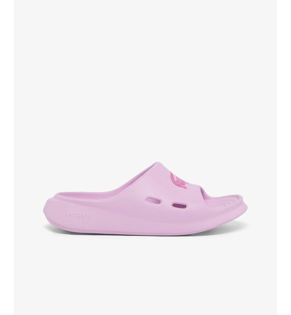 LACOSTE「レディース MEDUZ SLIDE 126 1 CFA 軽量 ワイドストラップ厚底スライドサンダル」|サンダル|