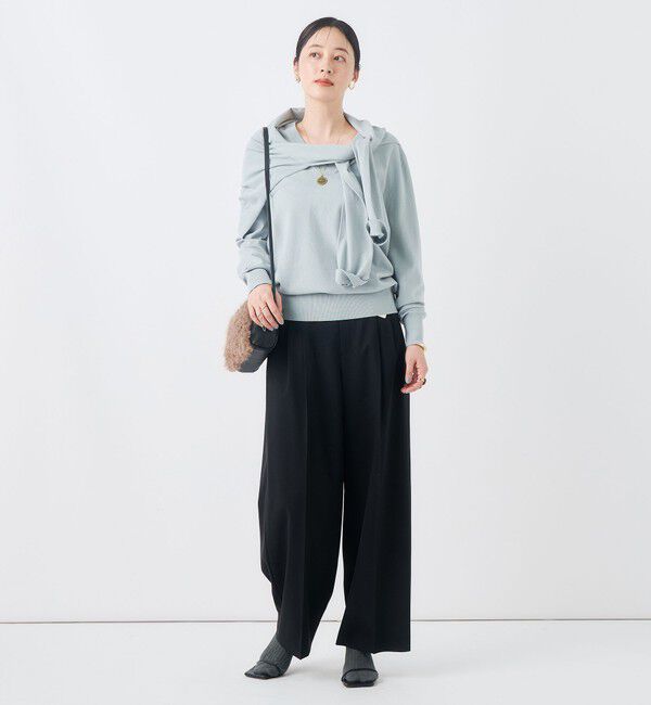 NOLLEY'S「【一部WEB限定サイズ】《抗ピル/防シワ》ウォッシャブルポリウール梳毛タックワイドパンツ」|その他|