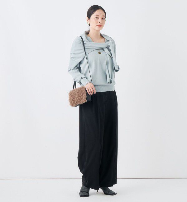 NOLLEY'S「【一部WEB限定サイズ】《抗ピル/防シワ》ウォッシャブルポリウール梳毛タックワイドパンツ」|その他|