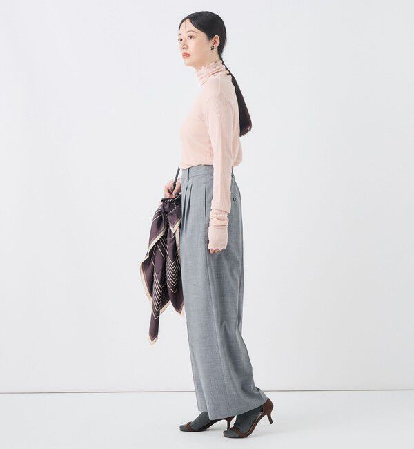 NOLLEY'S「【一部WEB限定サイズ】《抗ピル/防シワ》ウォッシャブルポリウール梳毛タックワイドパンツ」|その他|