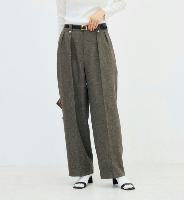 NOLLEY'S sophi「《セットアップ対応》シャークワイドパンツ」|その他|オリーブ