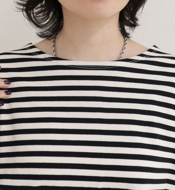 fredy emue「ボーダーハートパッチプルオーバーカットソー」|Tシャツ・カットソー|