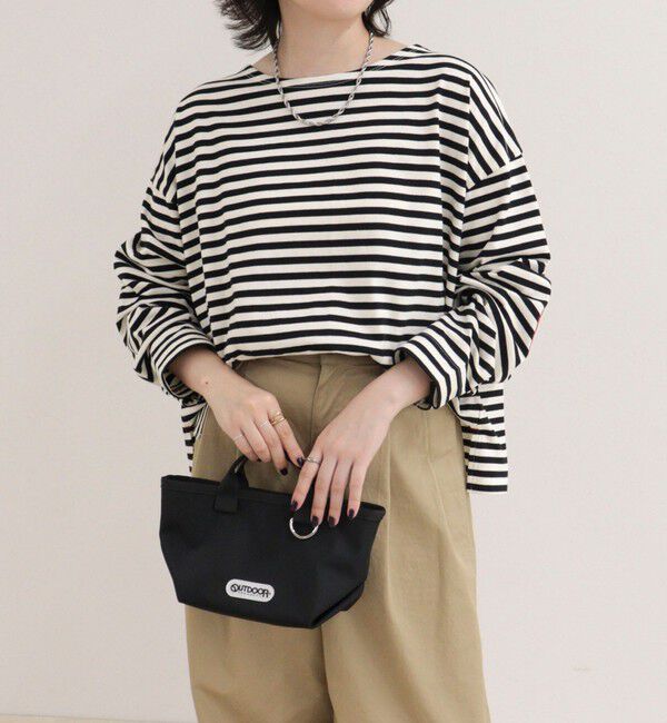 fredy emue「ボーダーハートパッチプルオーバーカットソー」|Tシャツ・カットソー|