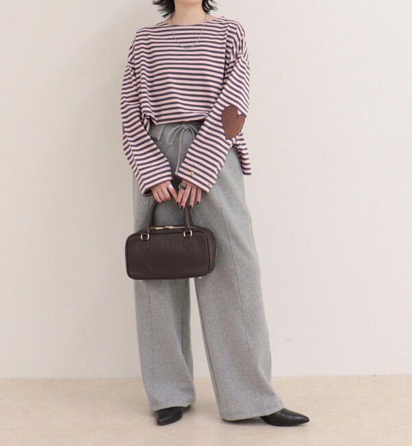 fredy emue「ボーダーハートパッチプルオーバーカットソー」|Tシャツ・カットソー|