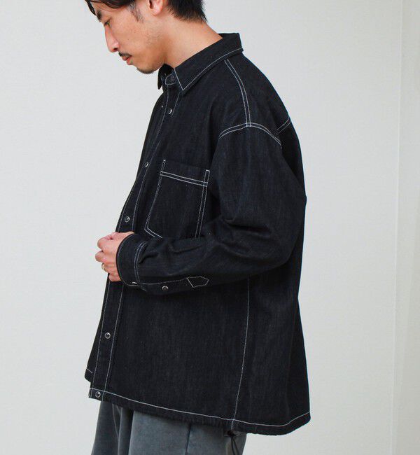 GLOSTER「【デニムのようでデニムじゃない】NON DENIM SHIRTS ノンデニムシャツ」|シャツ・ブラウス|