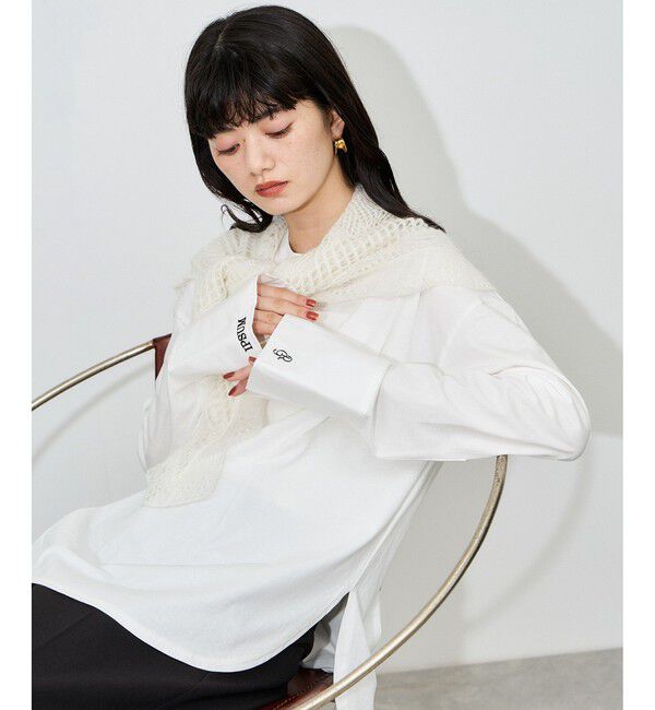 ADAM ET ROPE'「シャツカフスロングスリーブTシャツ」|シャツ・ブラウス|