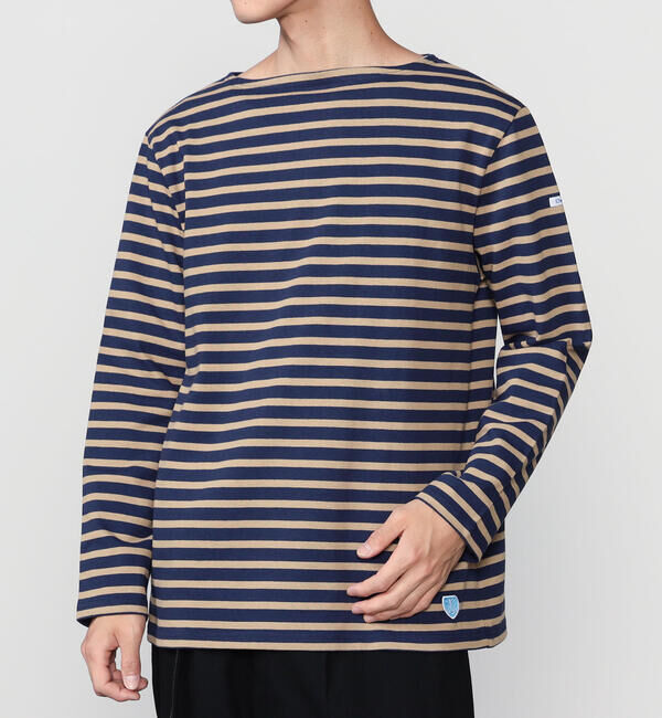 ORCIVAL「ORCIVAL | コットンロード ボートネック フレンチバスクTシャツ MEN」|Tシャツ・カットソー|NAVY系1