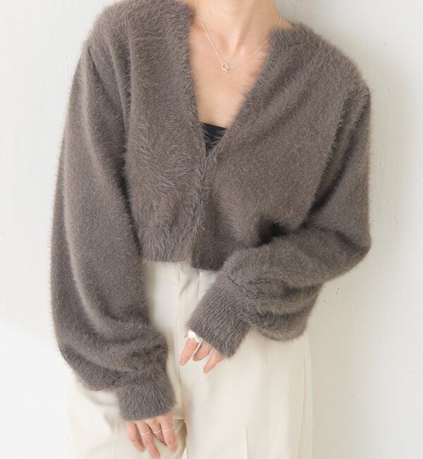  「【Nuel/ヌエル】キーネックホックカーディガン」|ニット・セーター|