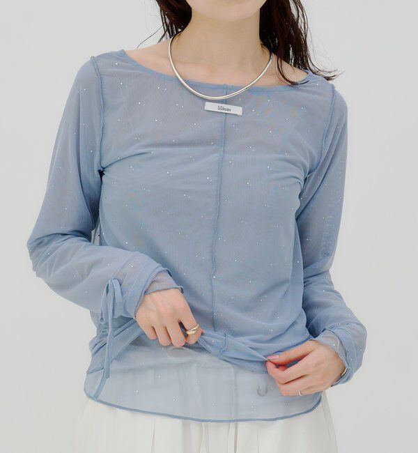  「【lilium by lily】レイヤードシアートップス」|Tシャツ・カットソー|
