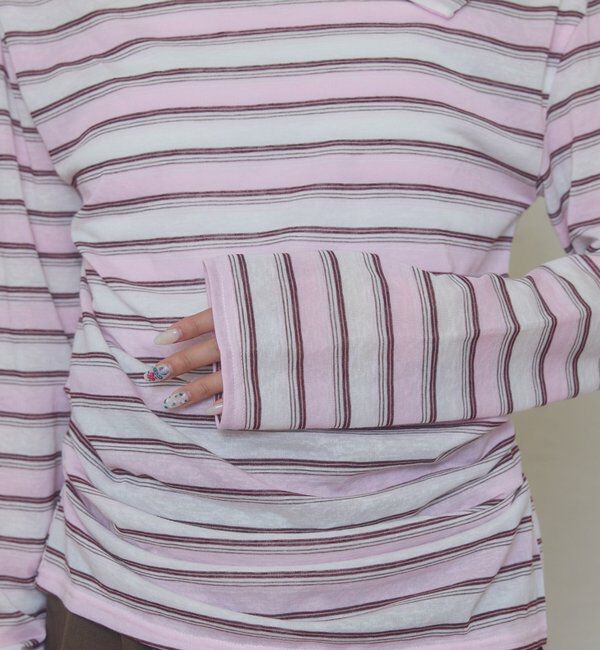  「折り返しオフショルロンT」|Tシャツ・カットソー|