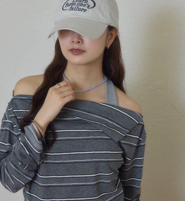  「折り返しオフショルロンT」|Tシャツ・カットソー|