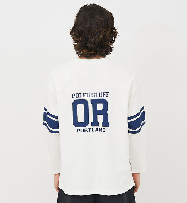 ABAHOUSE「【POLeR/ポーラー】 FOOTBALL SHIRT/フットボール　ロングtシ」|Tシャツ・カットソー|