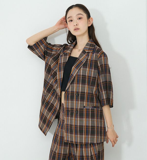 NOMINE「【セットアップ対応】ハーフスリーブ チェック ジャケット」|その他|