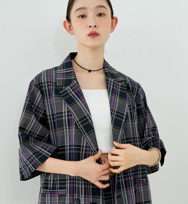 NOMINE「【セットアップ対応】ハーフスリーブ チェック ジャケット」|その他|