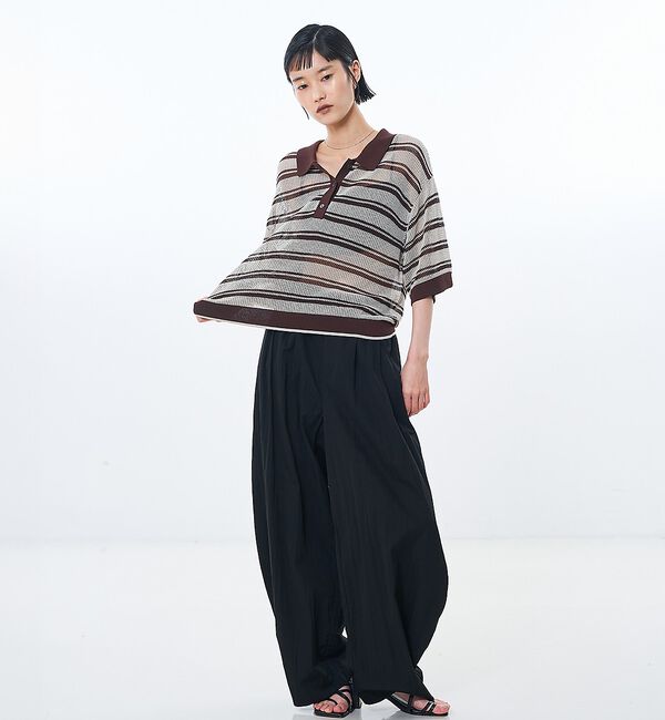 NOMINE「メッシュ ポロニット」|ニット・セーター|