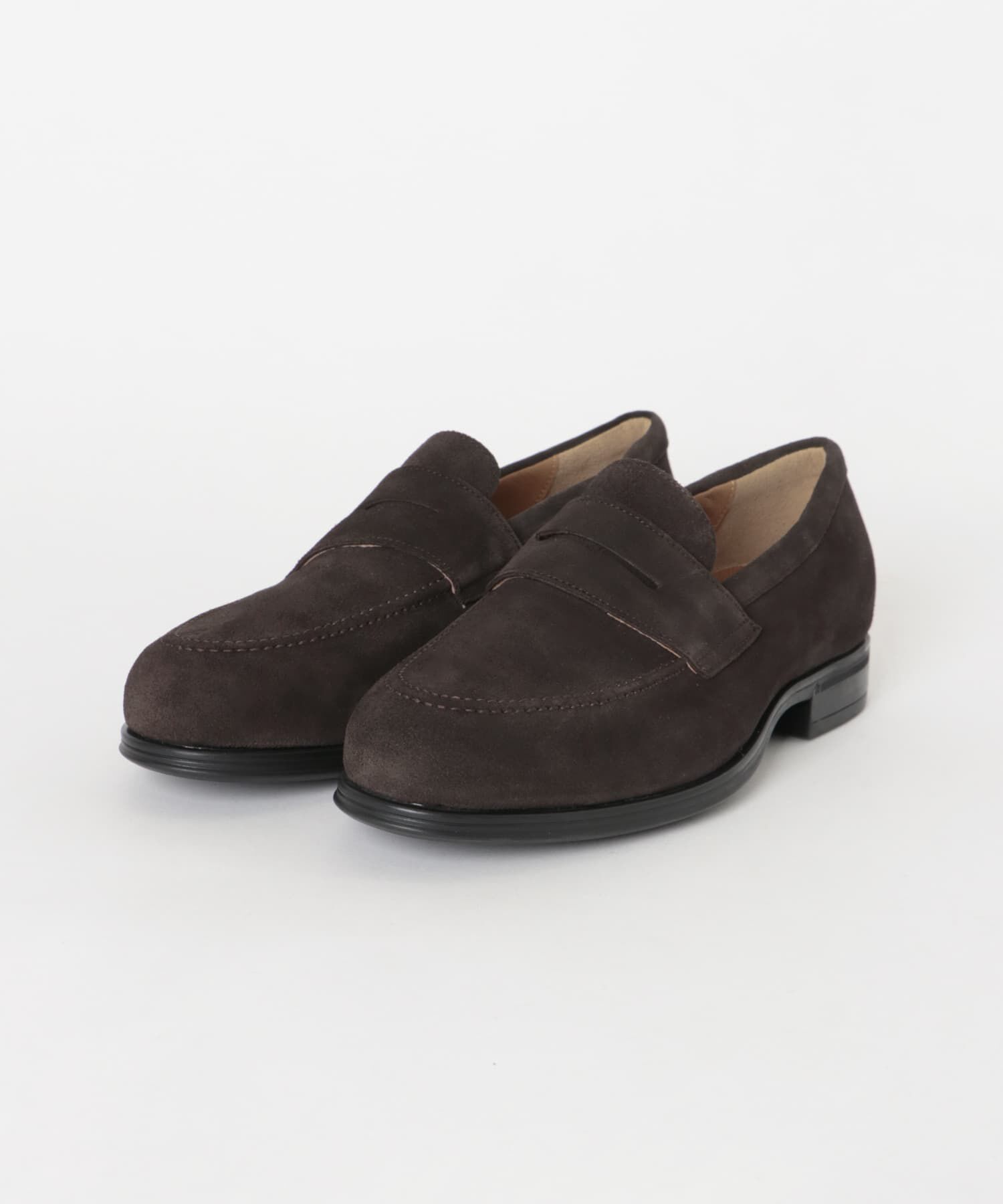 URBAN RESEARCH DOORS「LIFE STYLE TAILOR　マルチスペックスエードコインローファー」|ビジネス・ドレスシューズ|ダークブラウン