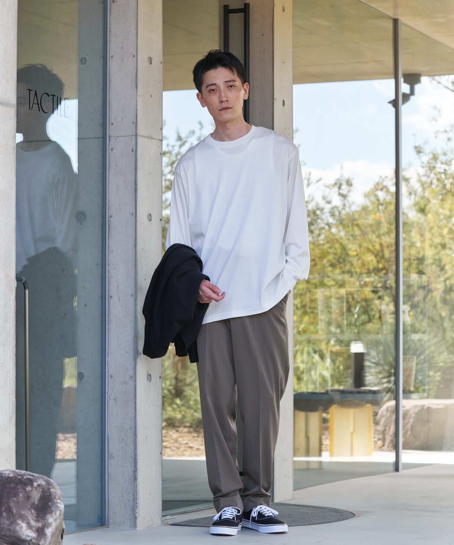 URBAN RESEARCH DOORS「『UR TECH』完声ロングスリーブクルーネックTシャツ」|Tシャツ・カットソー|