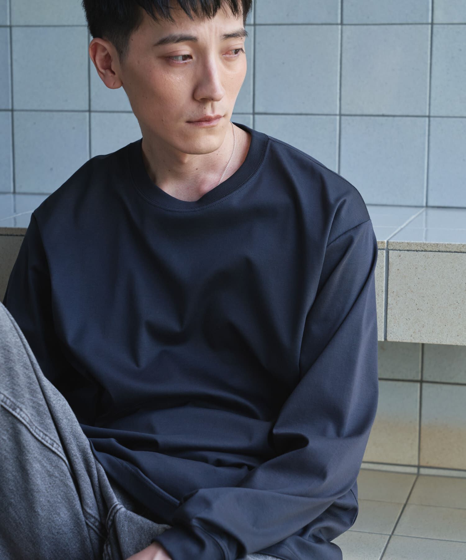 URBAN RESEARCH DOORS「『UR TECH』完声ロングスリーブクルーネックTシャツ」|Tシャツ・カットソー|