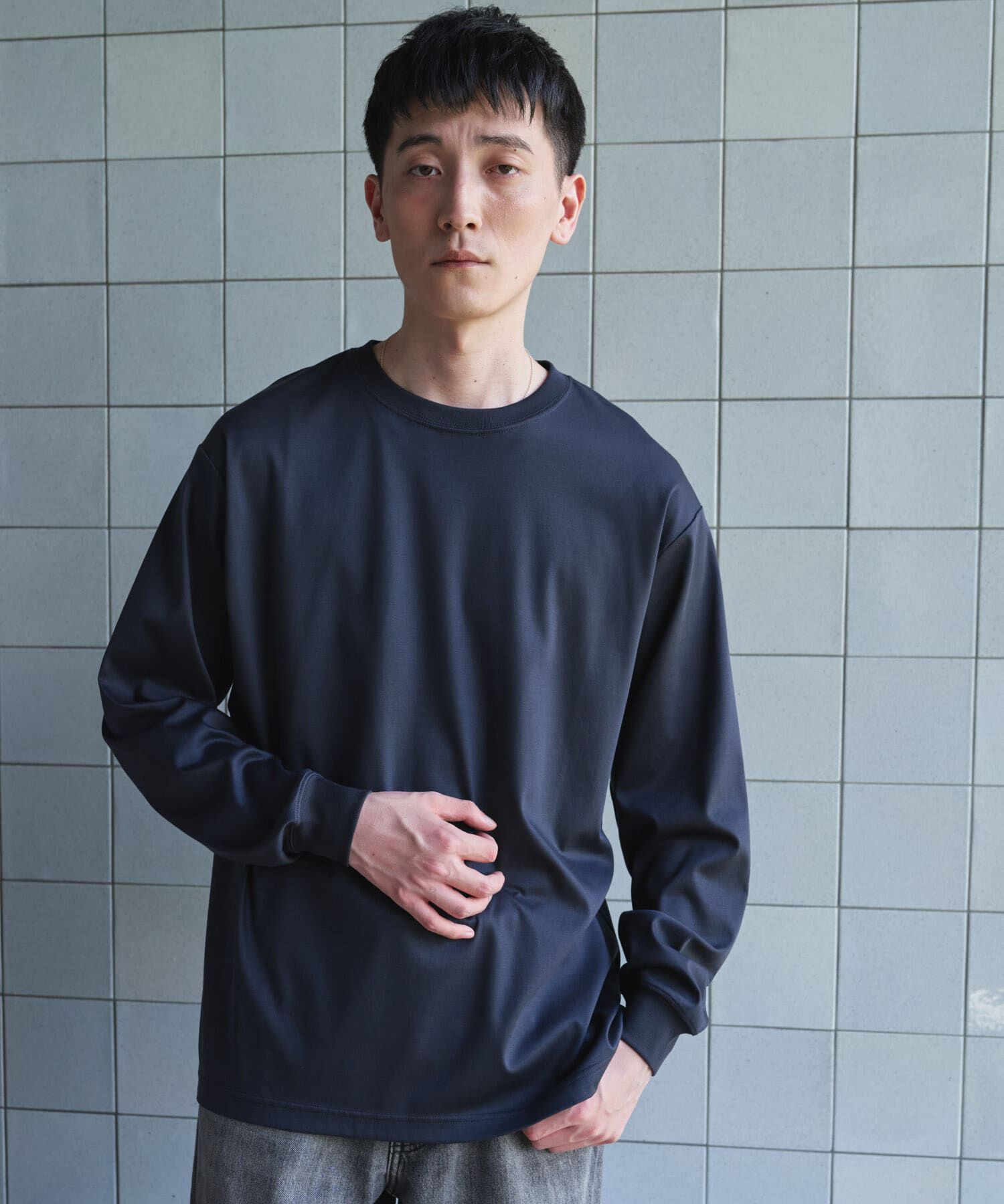 URBAN RESEARCH DOORS「『UR TECH』完声ロングスリーブクルーネックTシャツ」|Tシャツ・カットソー|