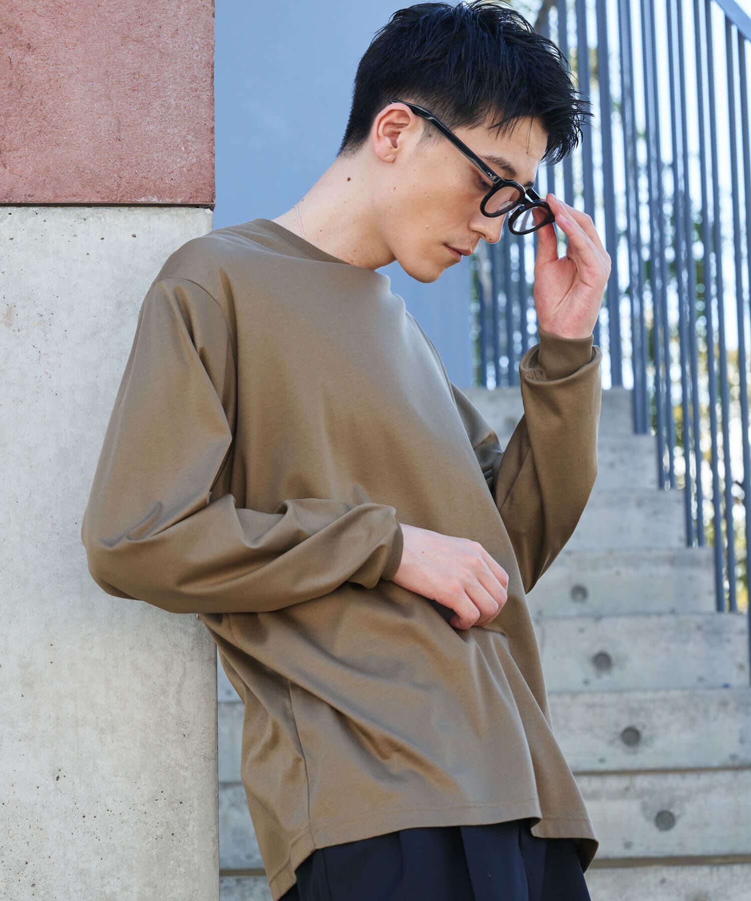 URBAN RESEARCH DOORS「『UR TECH』完声ロングスリーブクルーネックTシャツ」|Tシャツ・カットソー|