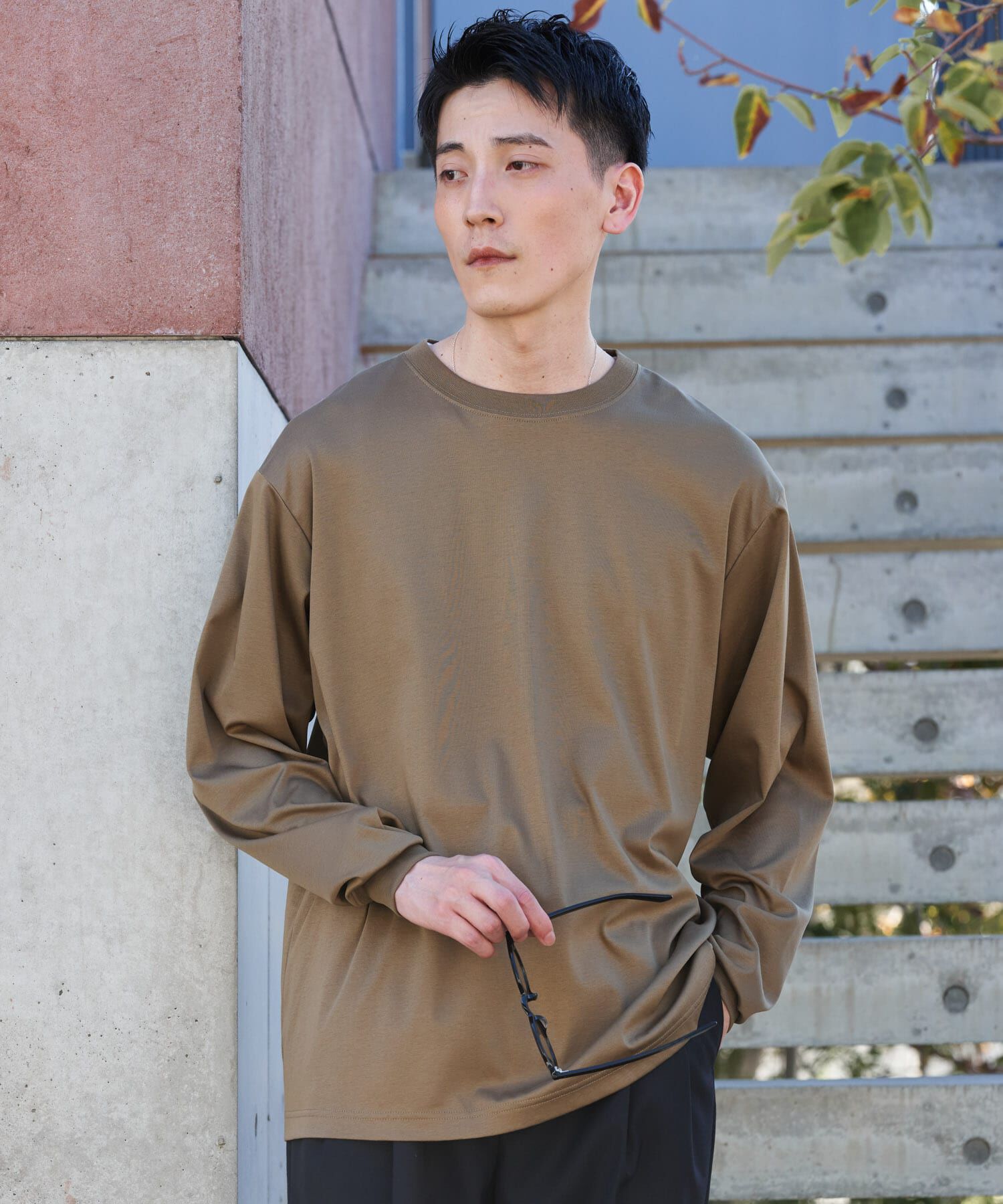 URBAN RESEARCH DOORS「『UR TECH』完声ロングスリーブクルーネックTシャツ」|Tシャツ・カットソー|
