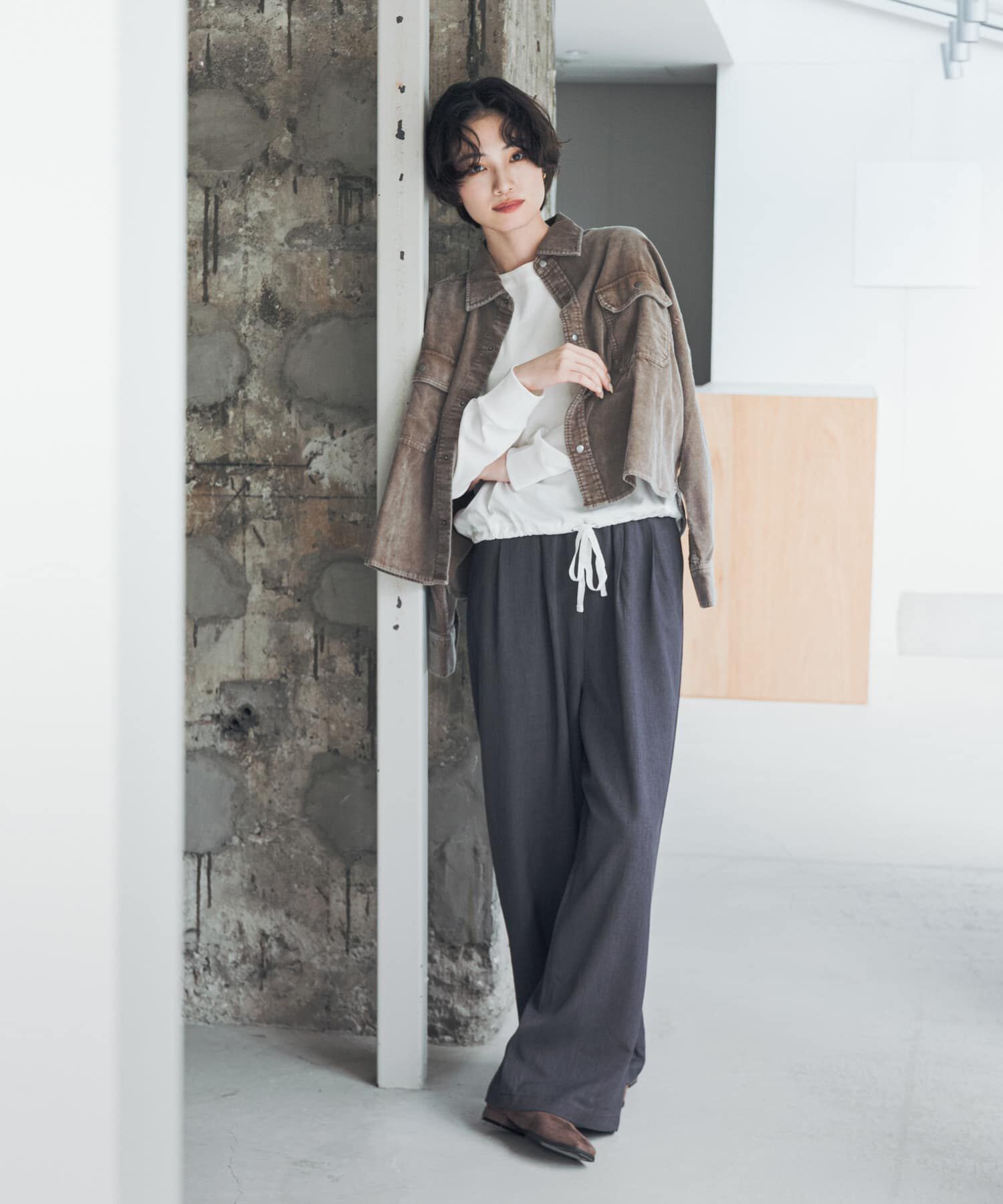 URBAN RESEARCH DOORS「『UR TECH』完声シルケットドロストプルオーバー」|Tシャツ・カットソー|