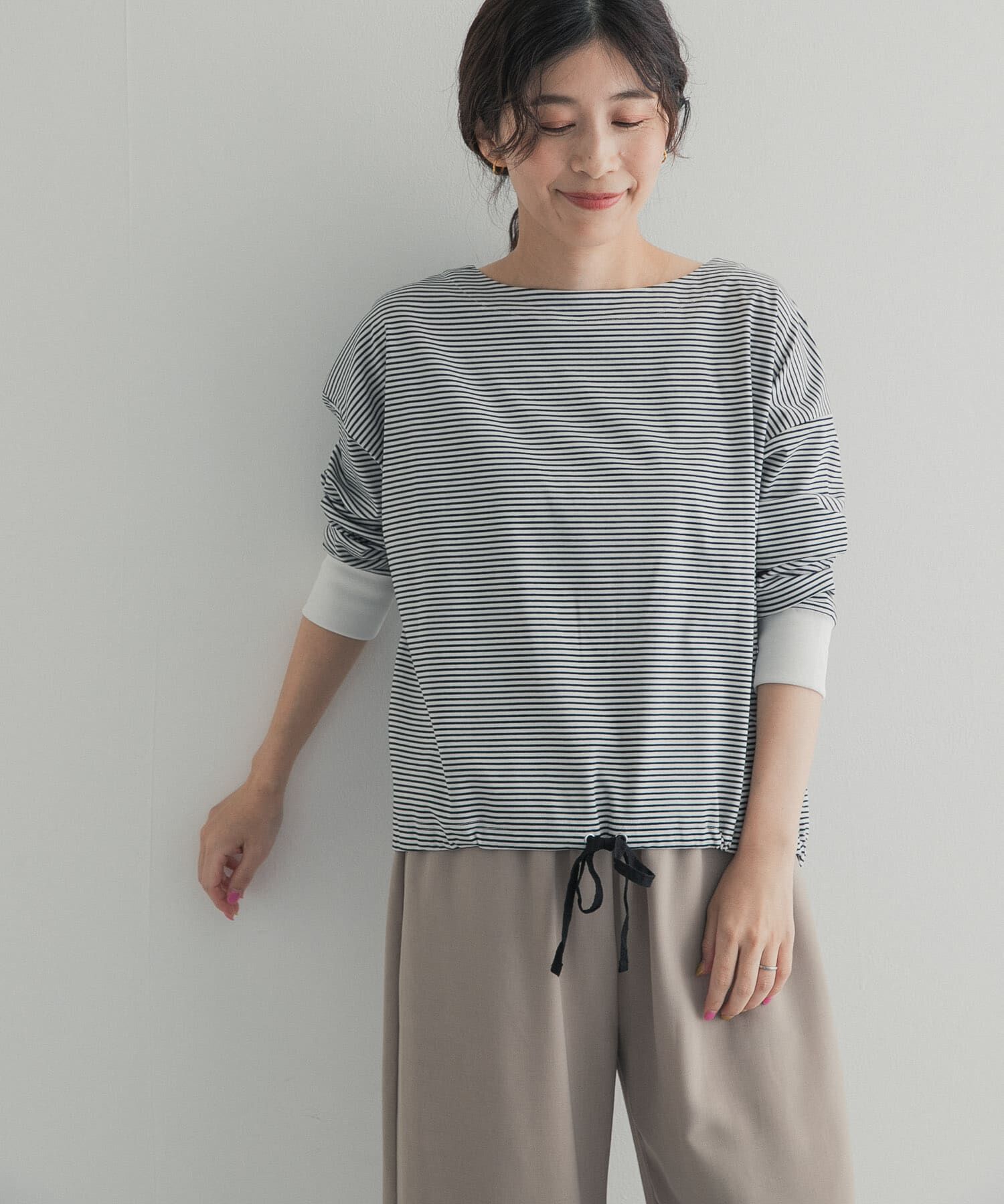 URBAN RESEARCH DOORS「『UR TECH』完声シルケットドロストプルオーバー」|Tシャツ・カットソー|