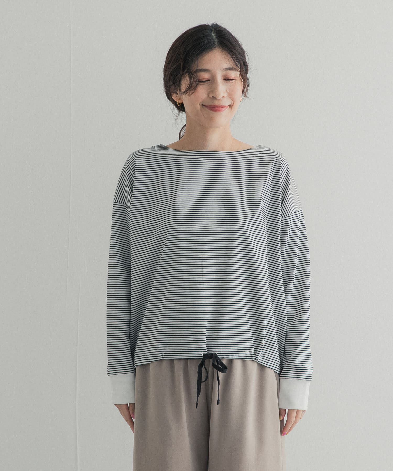 URBAN RESEARCH DOORS「『UR TECH』完声シルケットドロストプルオーバー」|Tシャツ・カットソー|