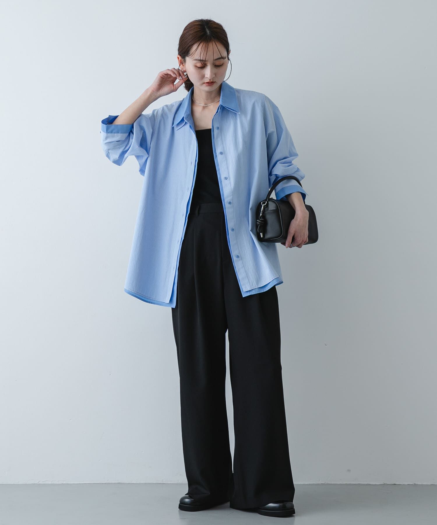 SENSE OF PLACE by URBAN RESEARCH「『WEB限定』フェイクレイヤードルーズシャツ」|シャツ・ブラウス|