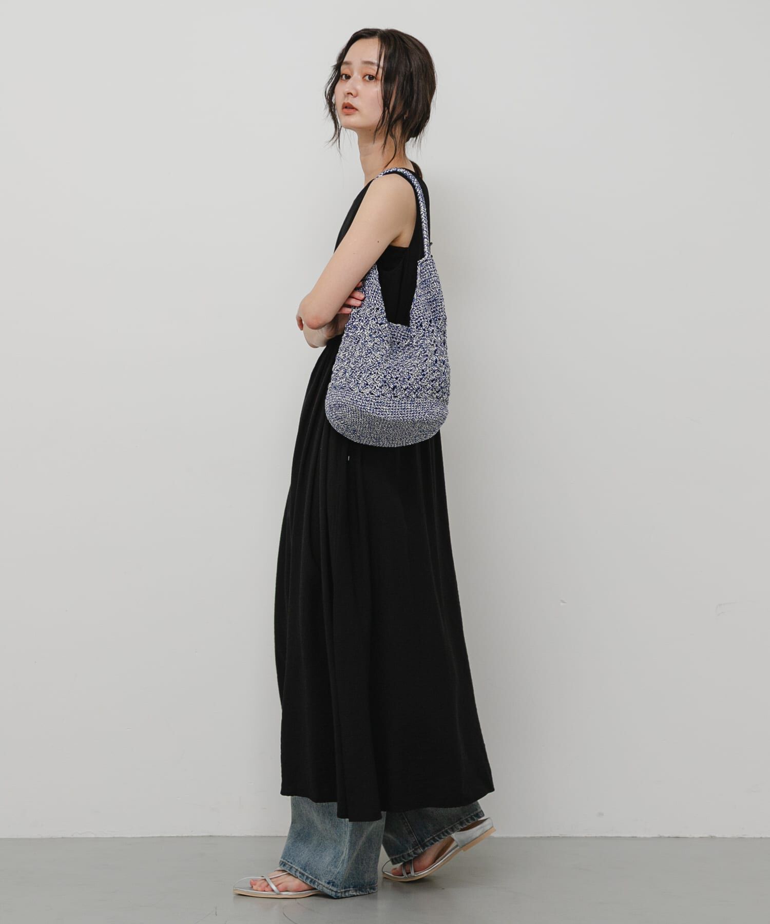 SENSE OF PLACE by URBAN RESEARCH「メタリックヤーンバッグ」|かごバッグ|