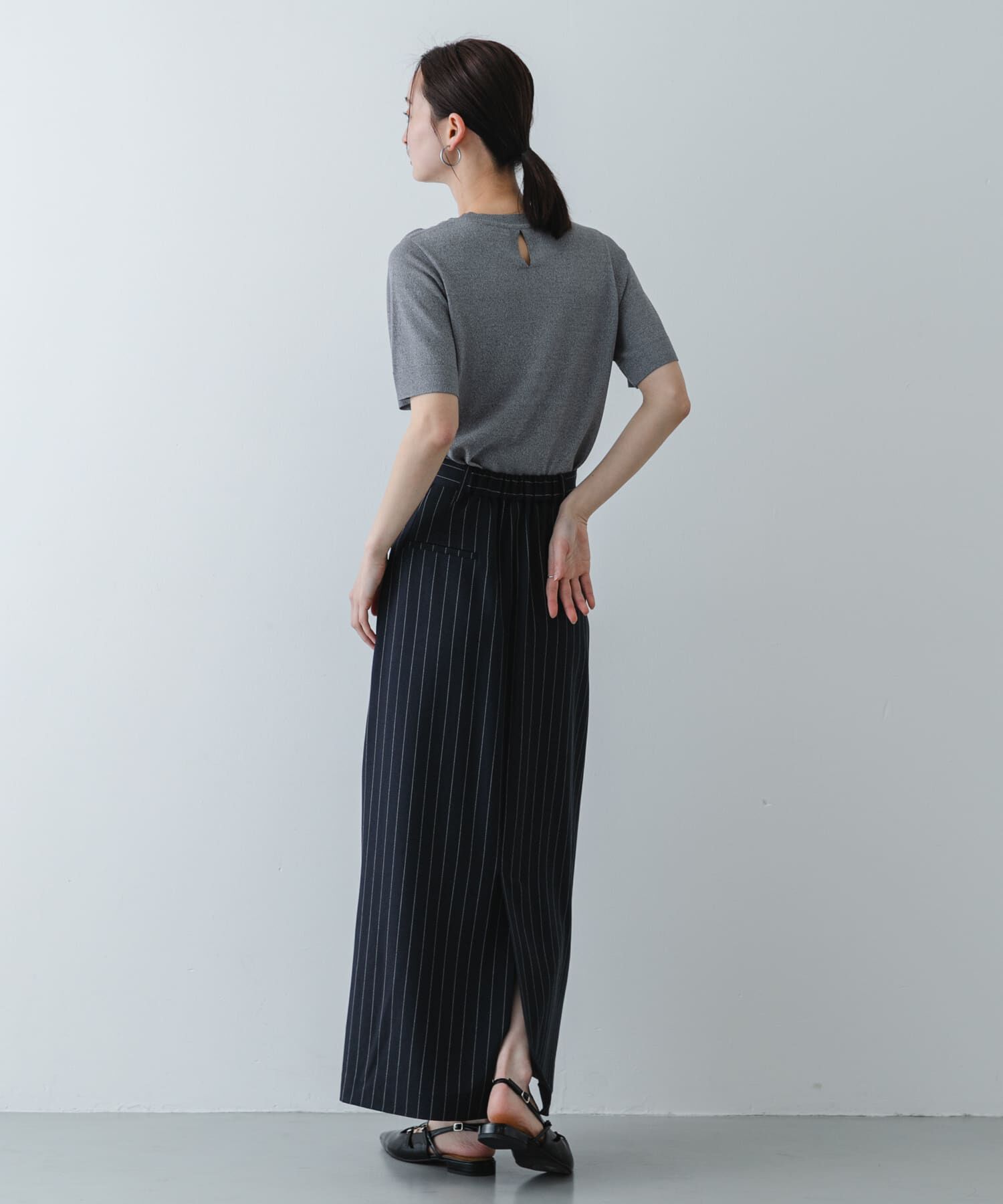 SENSE OF PLACE by URBAN RESEARCH「『洗濯可』プレートツキニットTシャツ(半袖)」|ニット・セーター|