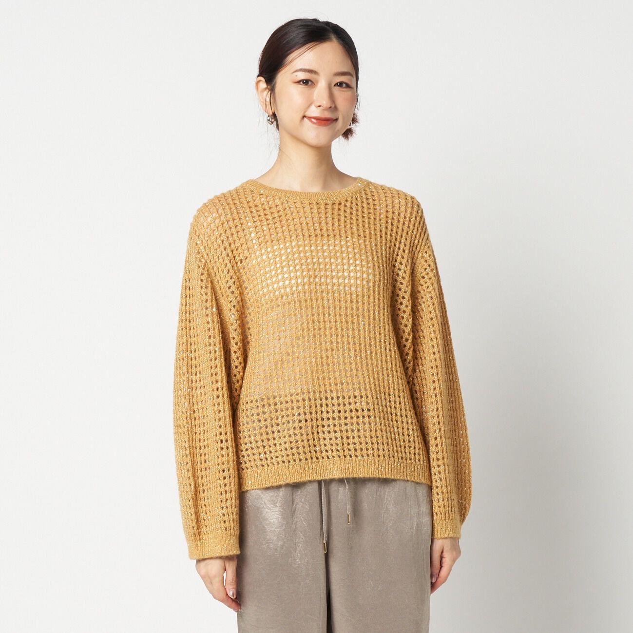 HELIOPOLE「HELIOPOLE SHEER SPANGLE KNIT」|ニット・セーター|