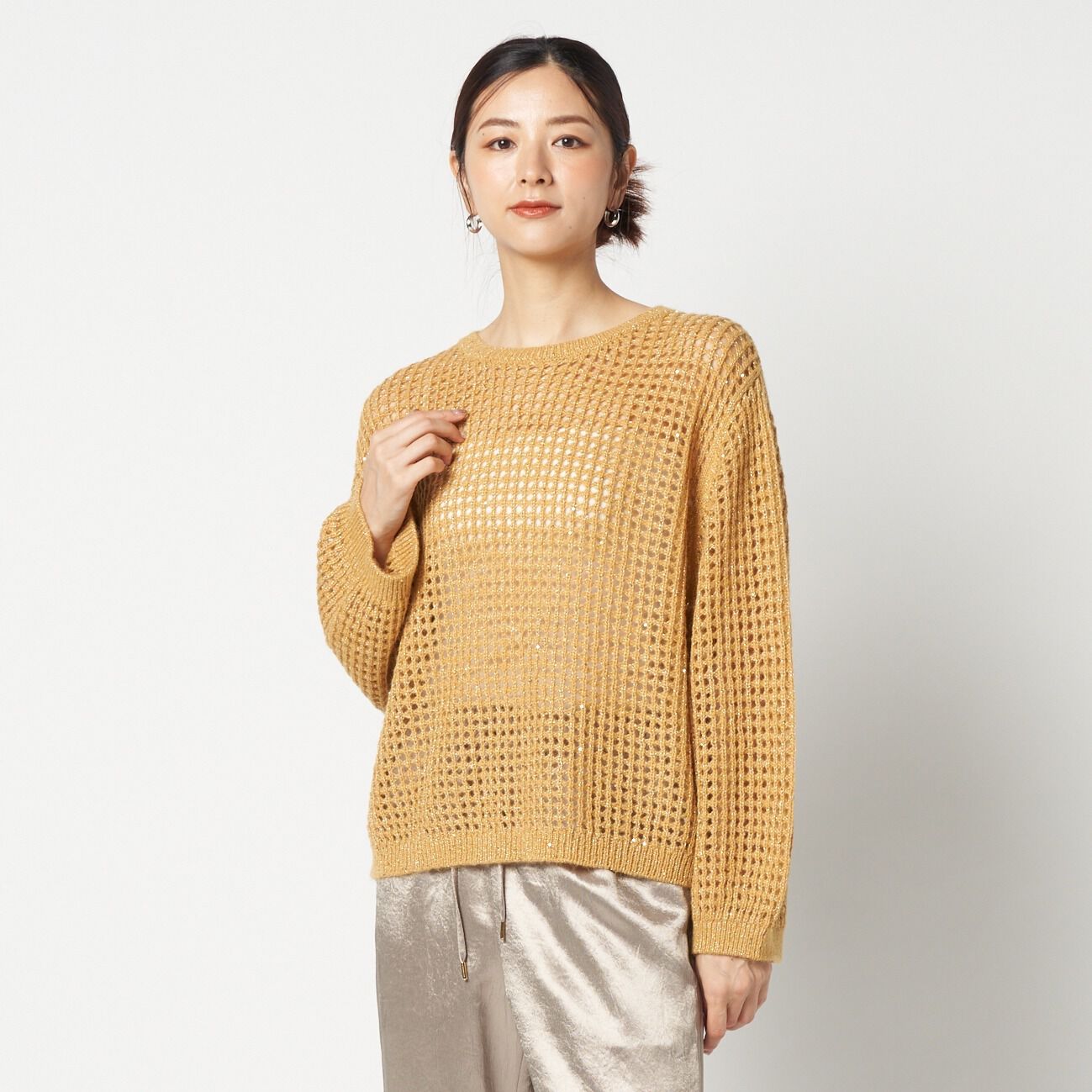 HELIOPOLE「HELIOPOLE SHEER SPANGLE KNIT」|ニット・セーター|