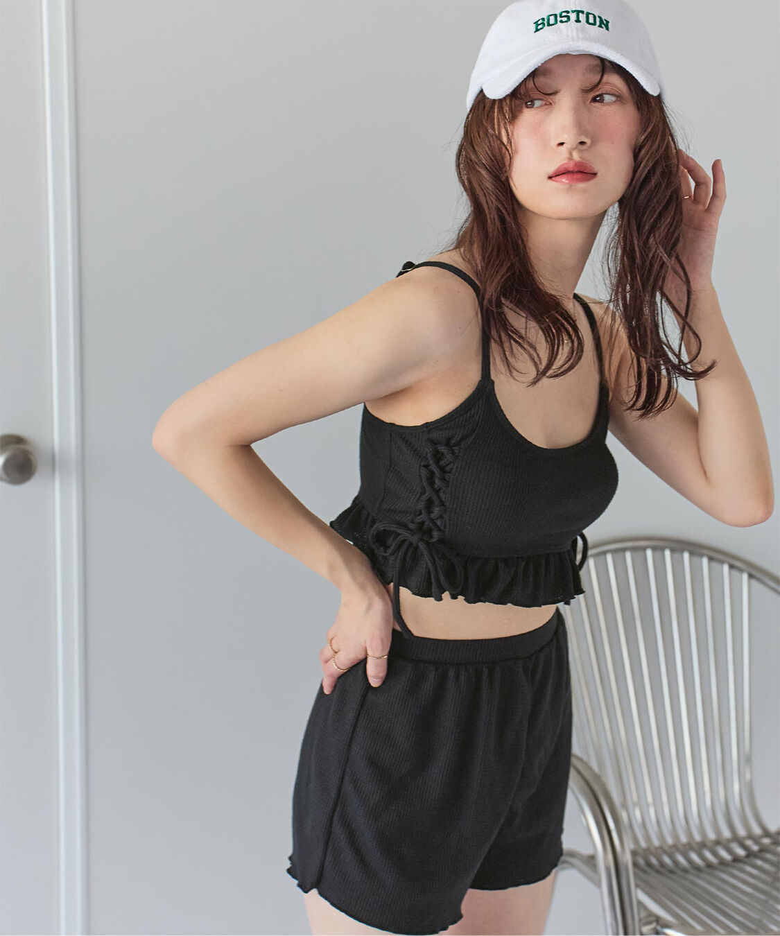 SEA DRESS「ワッフル素材レースアップビキニ」|ビキニ|