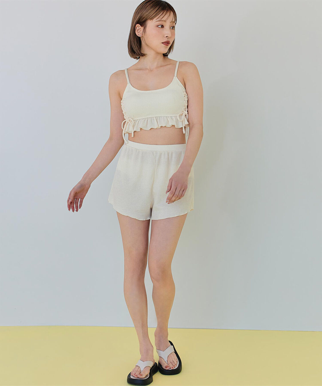 SEA DRESS「ワッフル素材レースアップビキニ」|ビキニ|